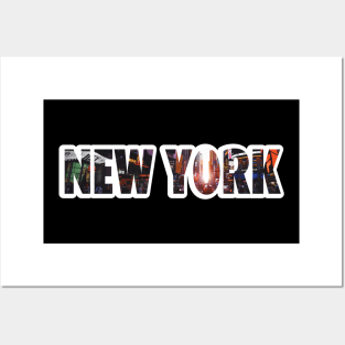 New York city walk typography letters NY city Posters and Art